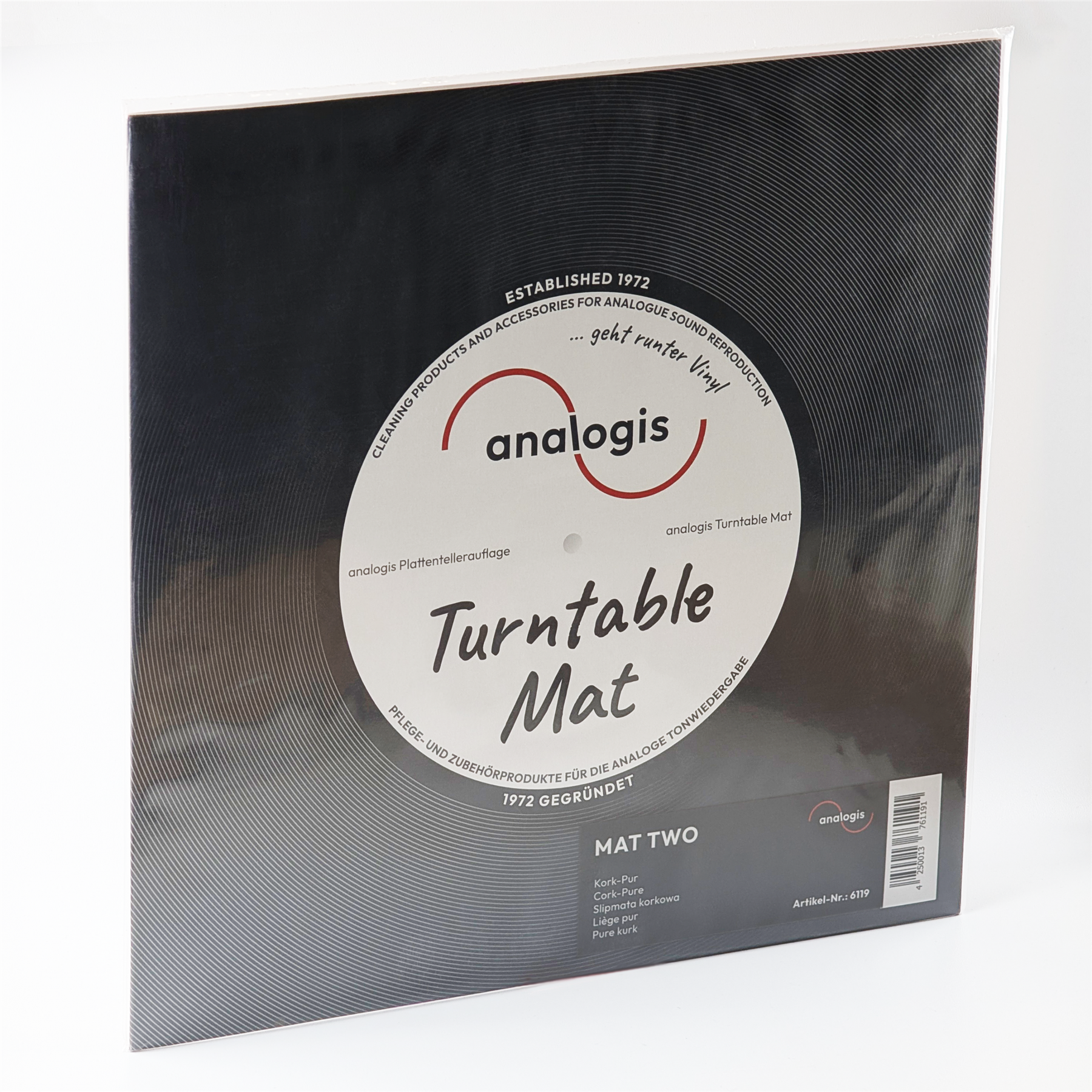 Analogis Mat Two Cork Turntable Mat – Anti-Static Vibration Damping Platter Mat