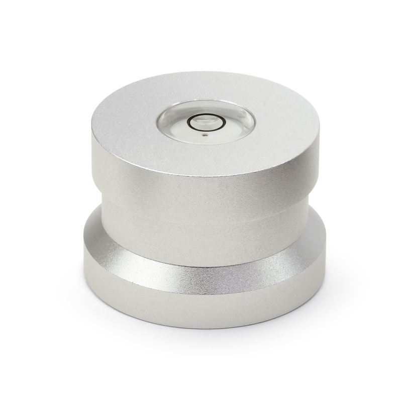 Dynavox ASP3 Aluminium 45 RPM Single Adapter with Bubble Level – 7 Inch Single Puck [Silve