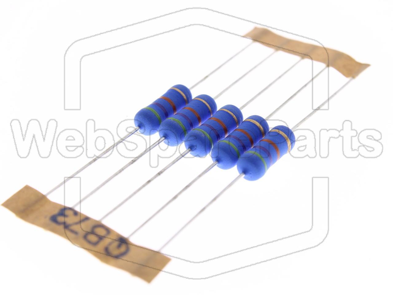 5x Metallic Film Resistance 47kR 2W ±5% Ø5x12
