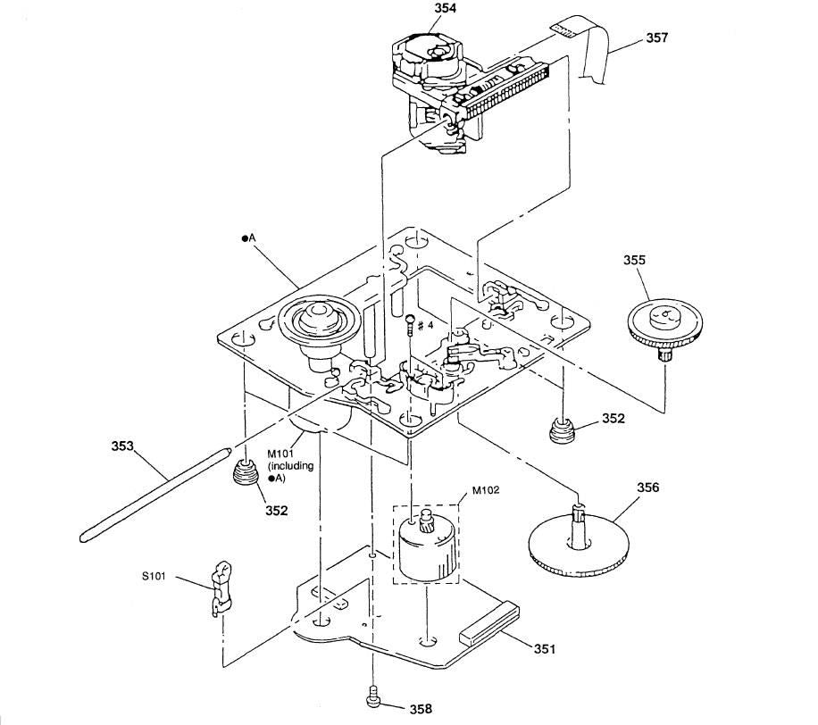 Replacement INSULATOR (BU) Pos.(304) for Sony CDP-S1 CD Player Mechanism