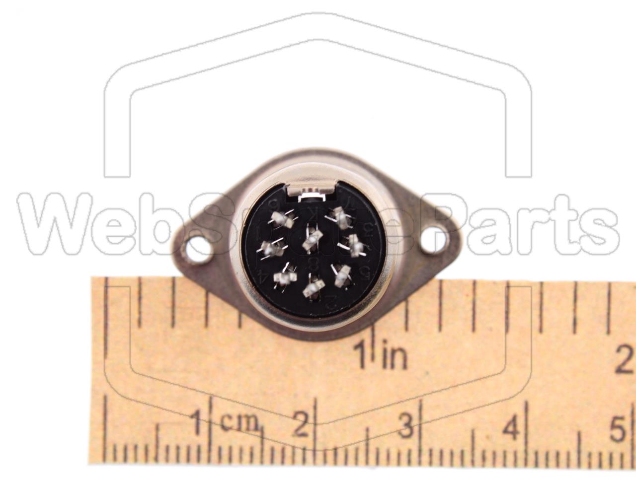 8-Pin DIN Wall-Mount Socket Connector for Vintage Audio Equipment Repair