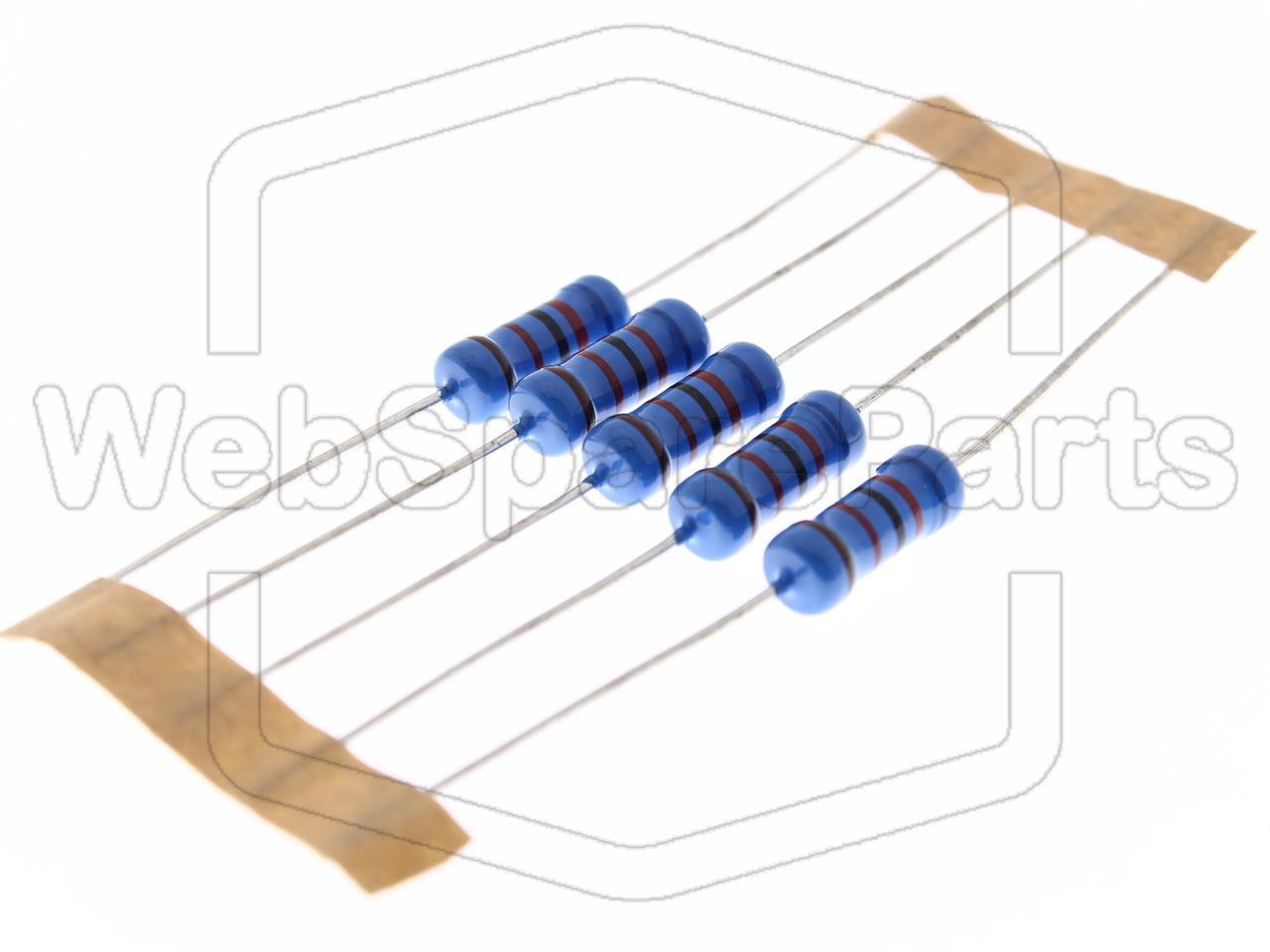 5x Metallic Film Resistance 62KR 2W ±1% Ø5x12