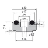 Set de 4 picioare din aluminiu Dynavox pentru aparat, mini, negru &mdash; photo 4