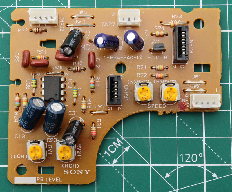 Sony Part Number 1-634-840-12 MD(A) PCB BOARD CASSETTE DECK PLAY (Only)