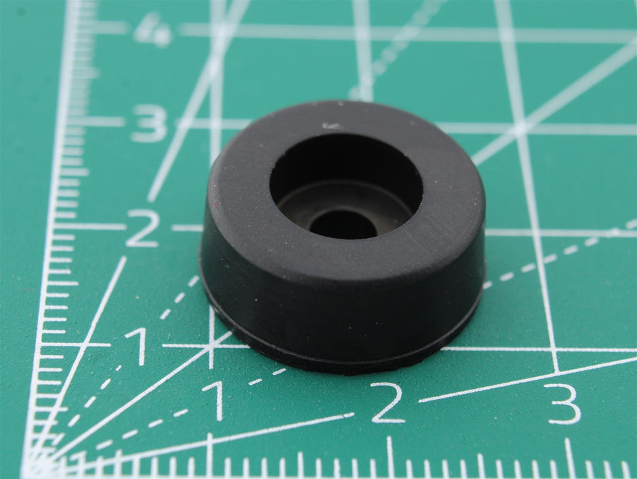 Picior rotund din cauciuc cu orificiu Ø4.0mm Base Ø17.2