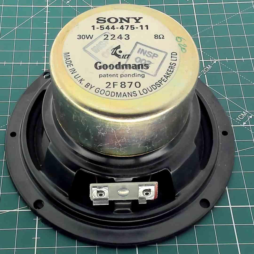 Pair of Round Replacement Speakers 8 Ohm 30 W [Ø129x70mm], Sony Goodmans 1-544-475-11