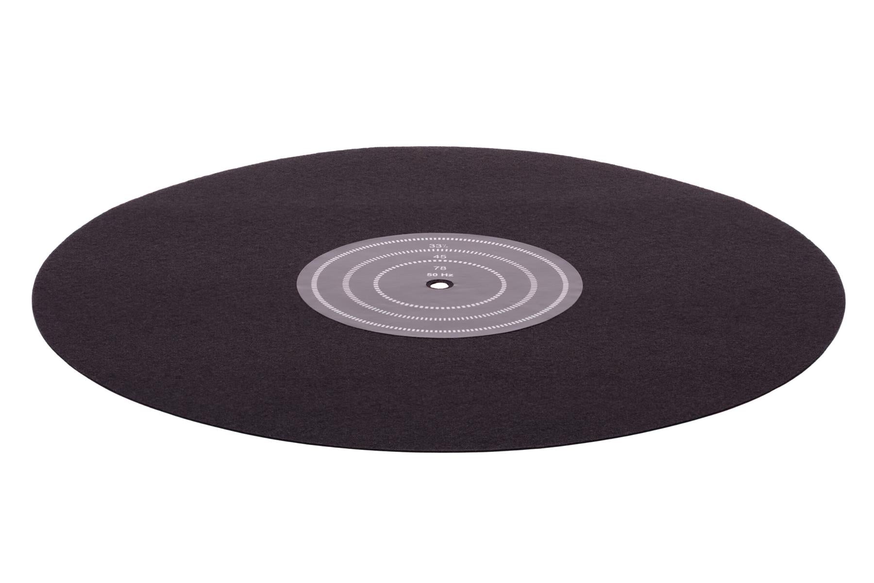 Analogis Mat Eight Felt Turntable Mat with Strobe Disc – Speed Control Slipmat [Black]