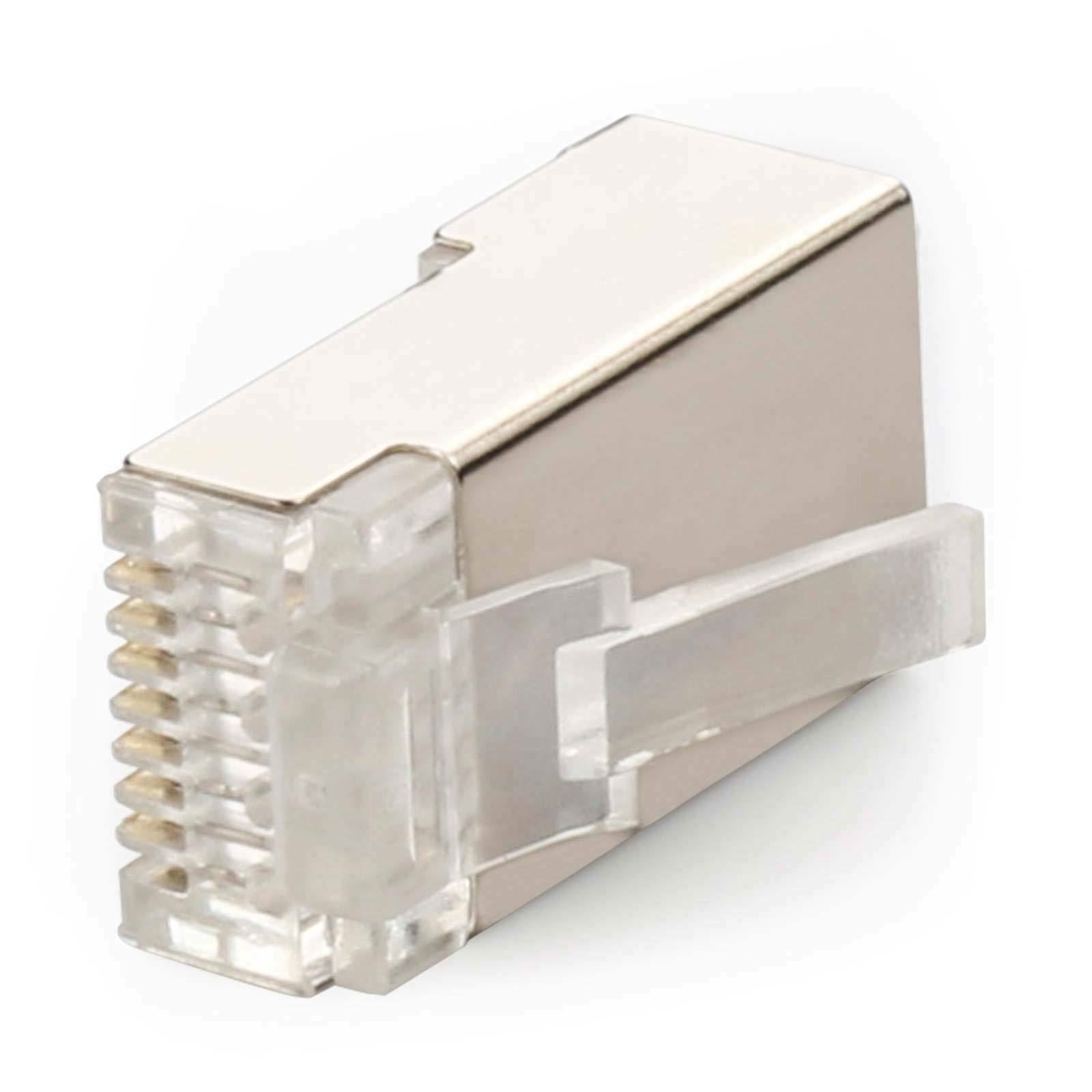 RJ45 Shielded Crimp Connector 8P8C CAT5e [Pack of 10]