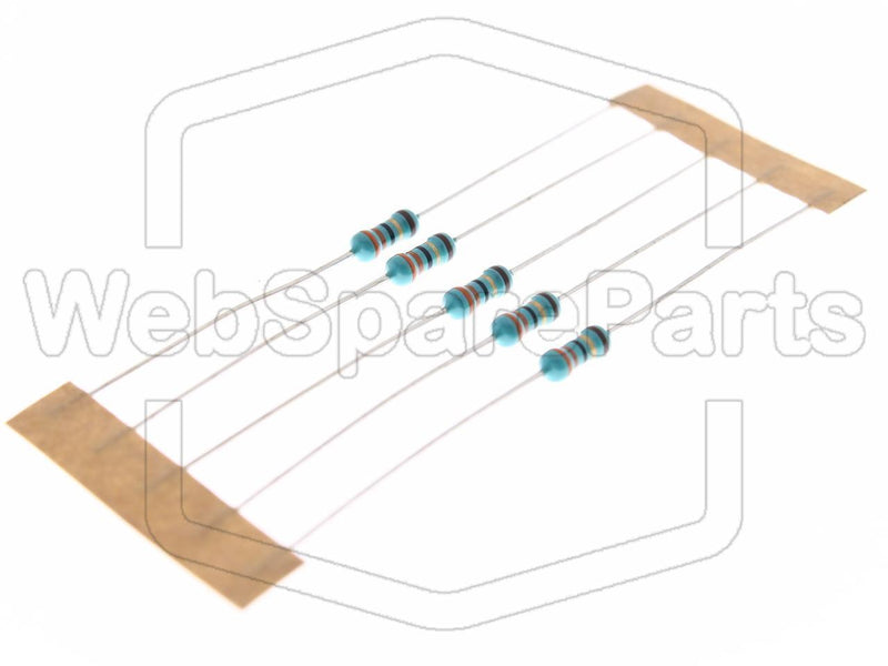 5x Metallic Film Resistance 33R 0.6W ±1% Ø2.5x6.8mm