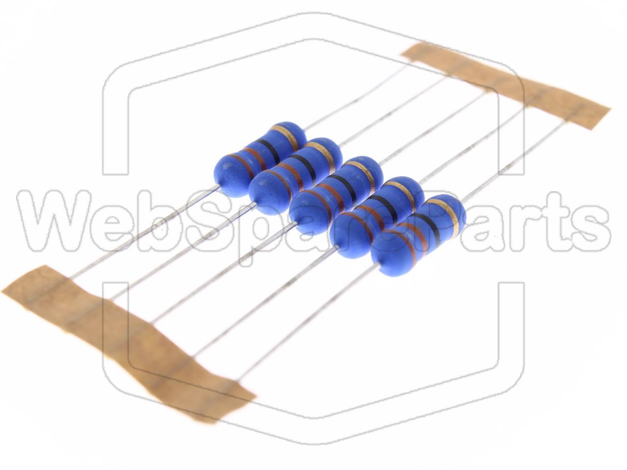 5x Metallic Film Resistance 33R 2W ±5% Ø5x12