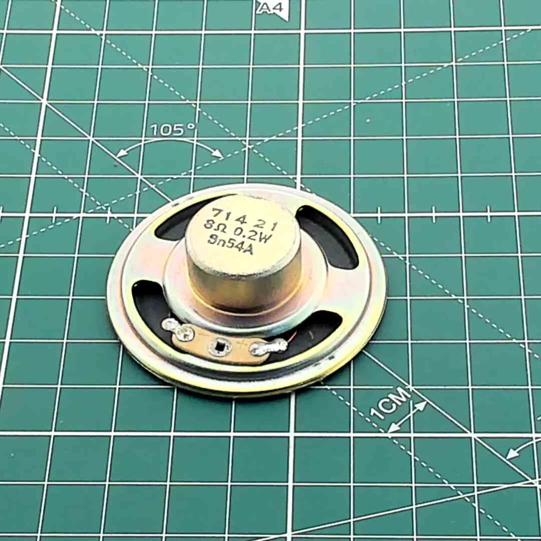 Round Replacement Speaker 8 Ohm 0.2 W [Ø50x15mm], Sanyo TRC1550