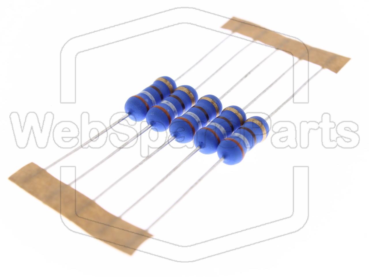 5x Metallic Film Resistance 390R 2W ±5% Ø5x12