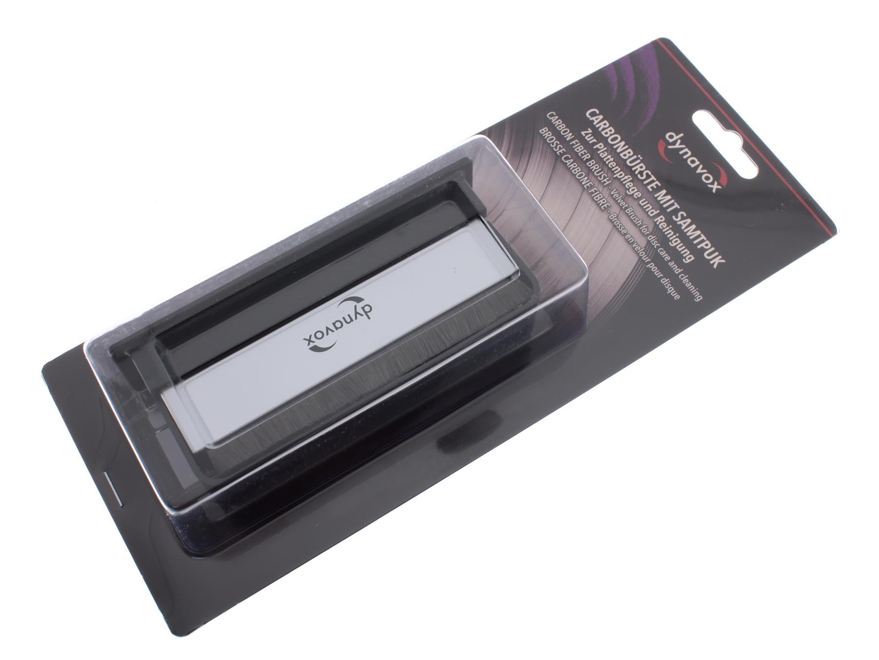Dynavox 2-in-1 Record Care Cleaning Set – Carbon Anti-Static Brush & Velvet Pad