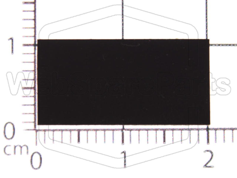 Rectangular Rubber Foot Self-adhesive  20.0mm x 5.0mm Height 1.0 mm