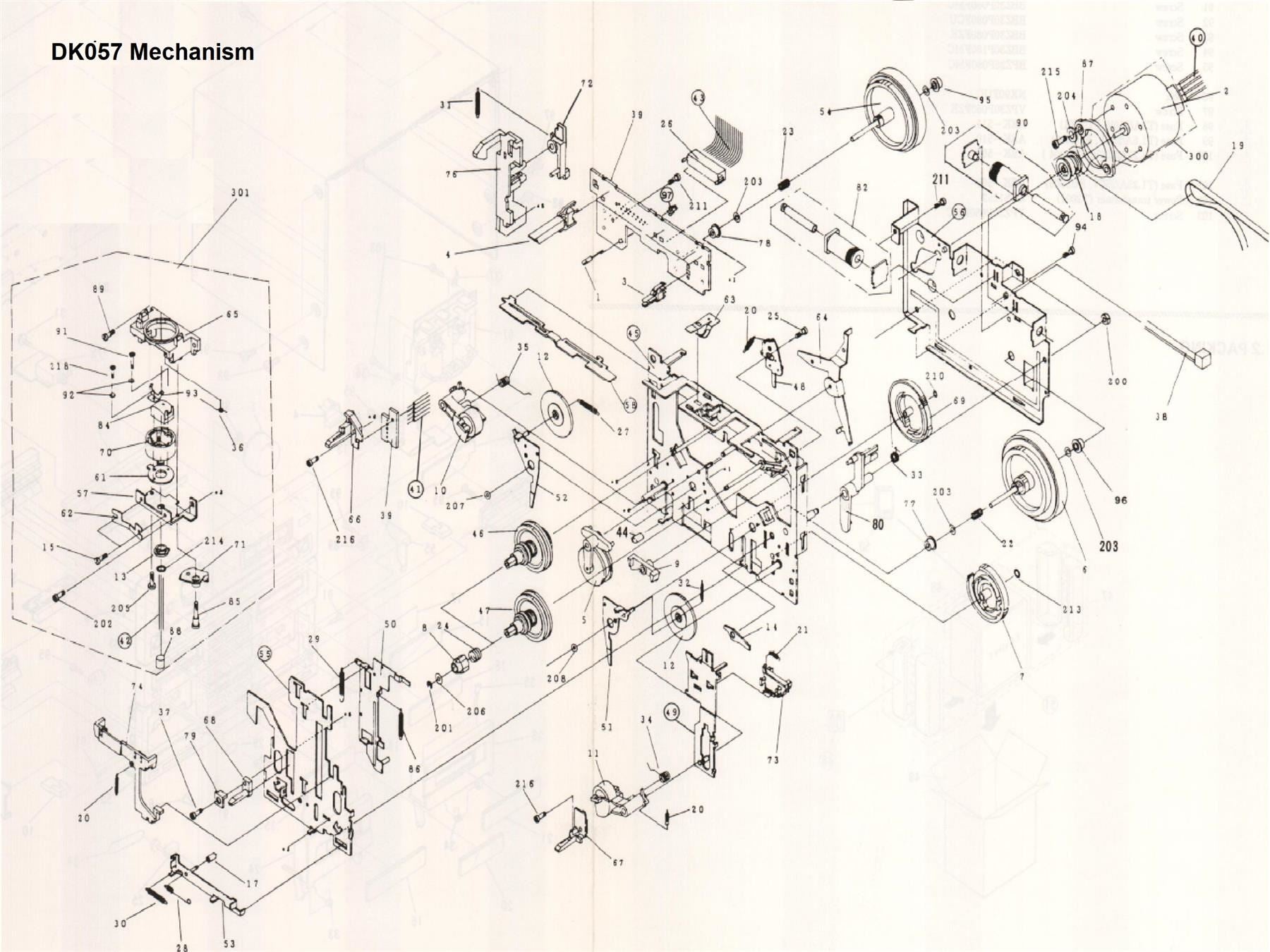 Mechanism Cassette Screw for Pioneer DC-Z93 (Position 083,085)
