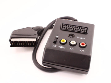 Adaptor AV SCART cu S-Video, RCA și comutator In/Out