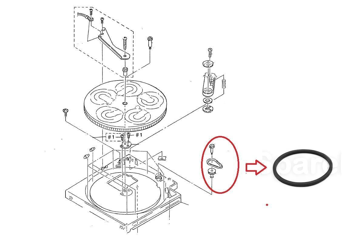 Sony CDP-C425 Disc Table Carousel Belt for CD Player