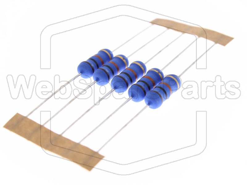 5x Metallic Film Resistance 10kR 2W ±5% Ø5x12mm - WebSpareParts