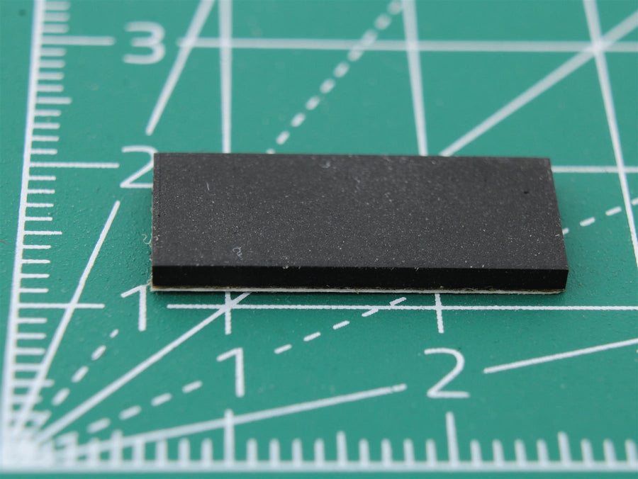 Picior dreptunghiular din cauciuc autoadeziv 19.7mm x 8.0mm Height 1.5 mm