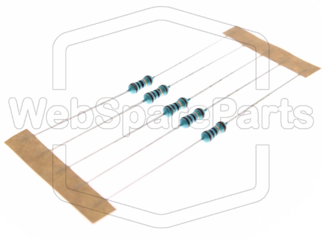 5x Metallic Film Resistance 10R 0.6W ±1% Ø2.5x6.8