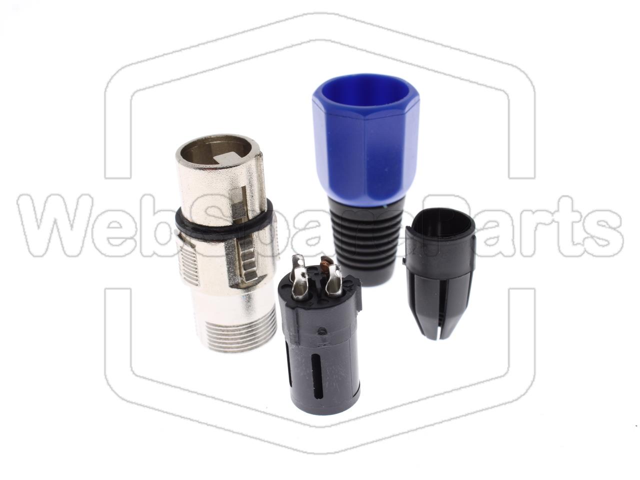 3-Pin XLR Female Connector [Blue]