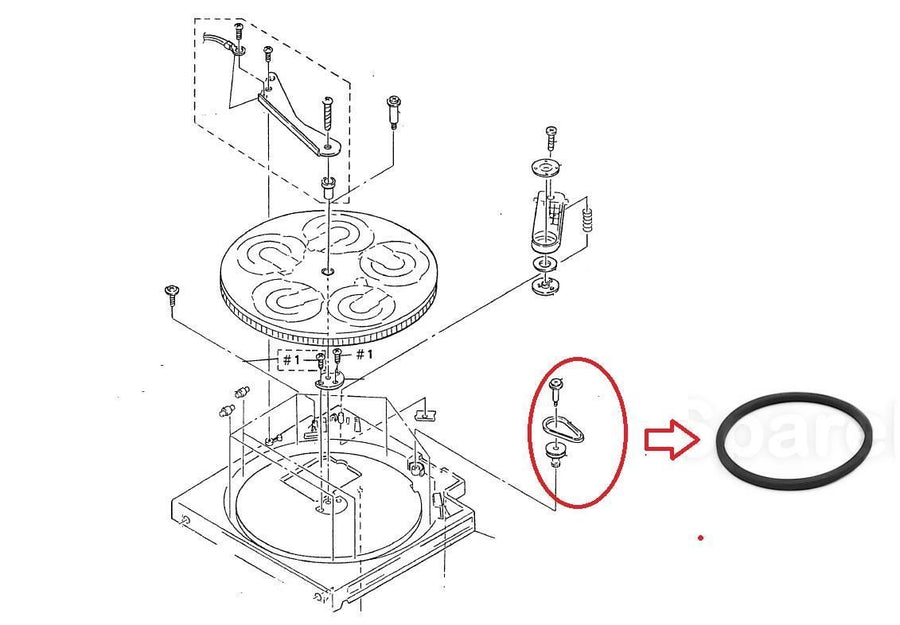 Sony CDP-C321 Curea carusel disc pentru CD player