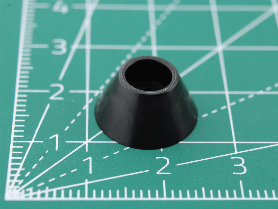 Picior rotund din PVC cu orificiu Ø3.0mm Base Ø14.8
