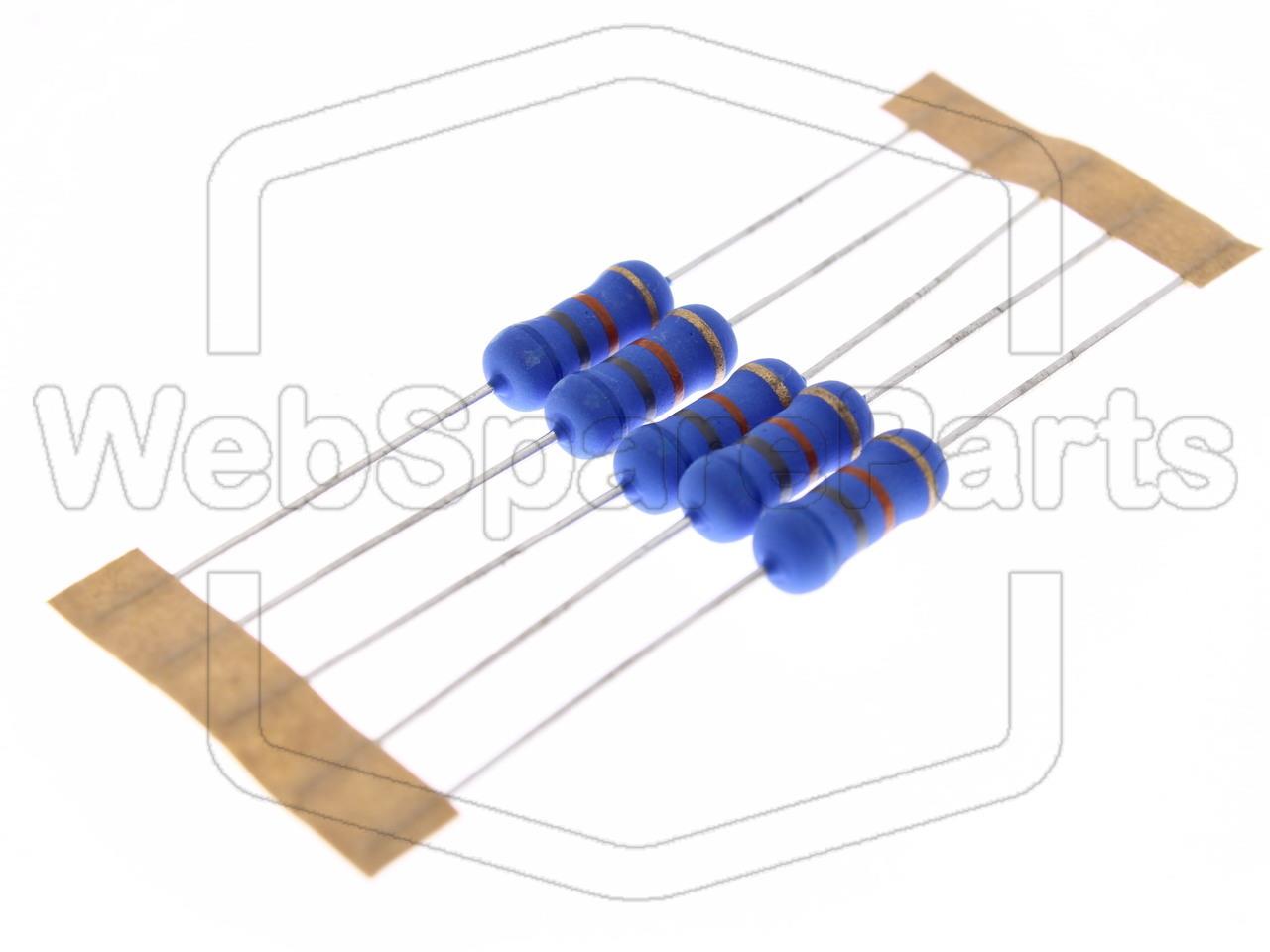 5x Metallic Film Resistance 68kR 2W ±5% Ø5x12