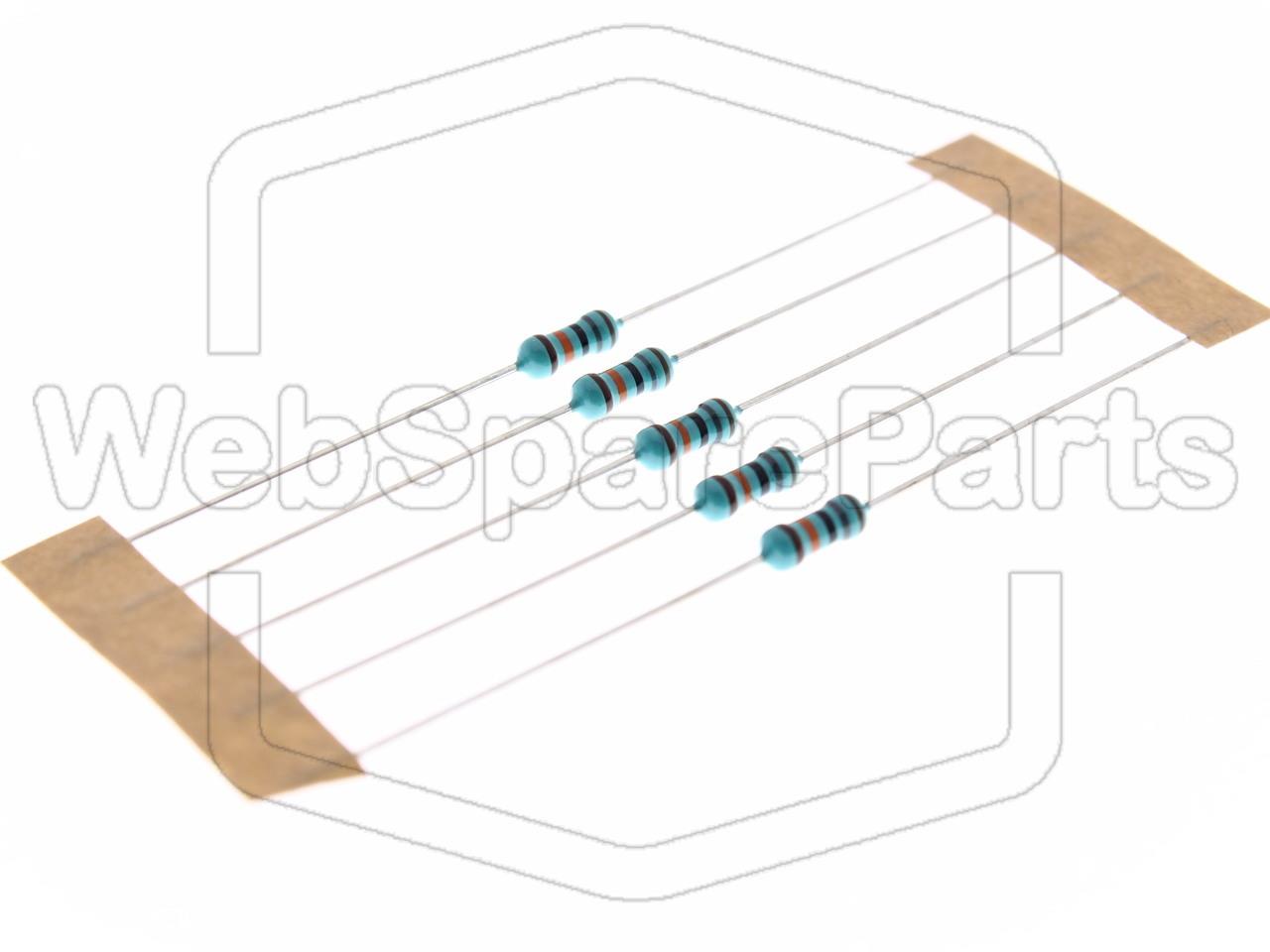 5x Metallic Film Resistance 180kR 0.6W ±1% Ø2.5x6.8