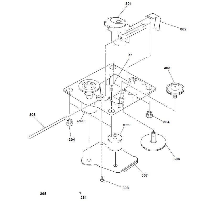 Replacement MOTOR ASSY (SPINDLE)  Pos.(M101) for Sony HCD-D117 CD Player Mechanism