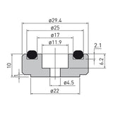 Set de 4 picioare din aluminiu Dynavox pentru aparat, midi, argintiu &mdash; photo 3