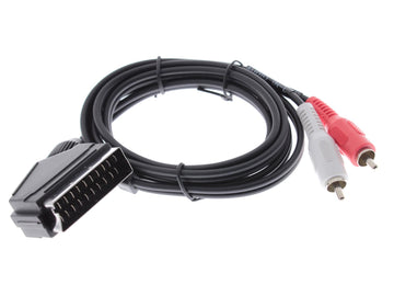 Cablu audio SCART la 2 RCA tată [1.4 m]