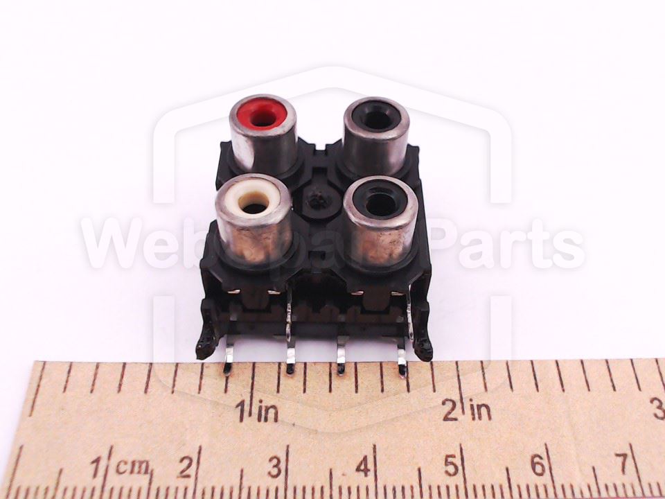 Aiwa NSX-HG Series 4×RCA Female PCB Jacks for Vintage Audio Repair