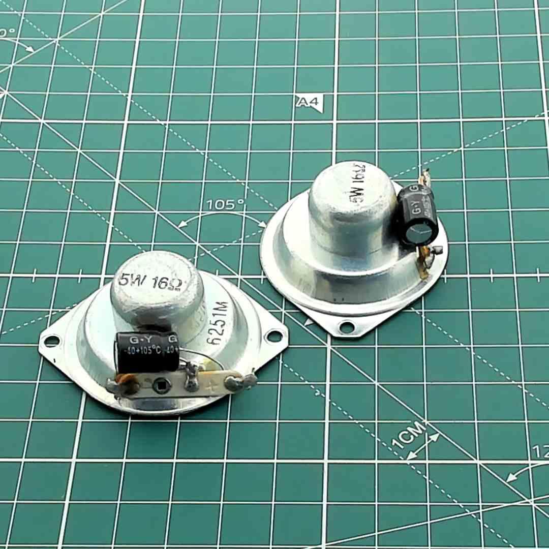 Pair of Replacement Tweeters for Vintage Audio, 16 Ohm 5 W [55x44x21mm]