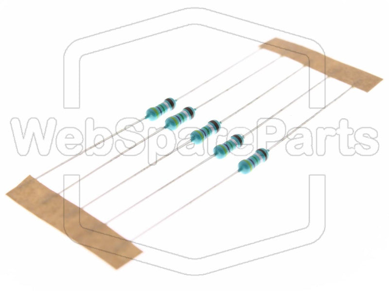 5x Metallic Film Resistance 4.75R 0.6W ±1% Ø2.5x6.8mm