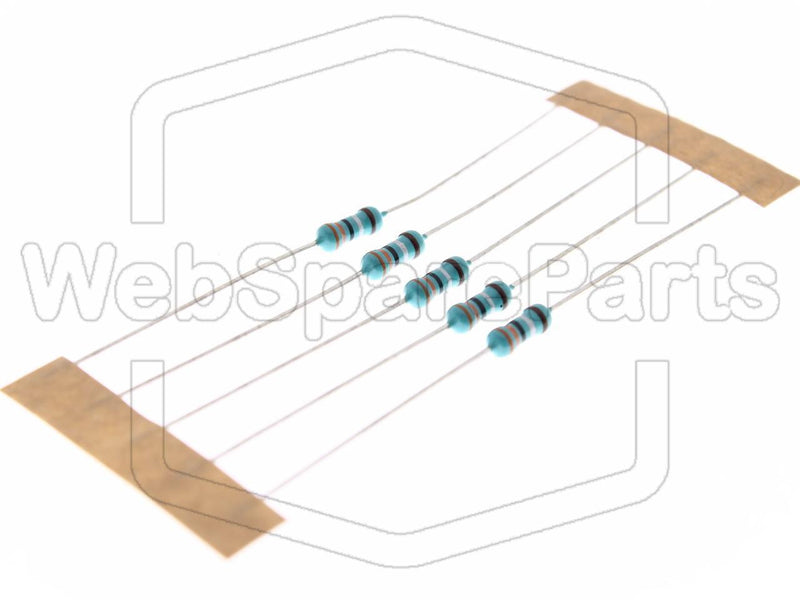 5x Metallic Film Resistance 3.3R 0.6W ±1% Ø2.5x6.8mm