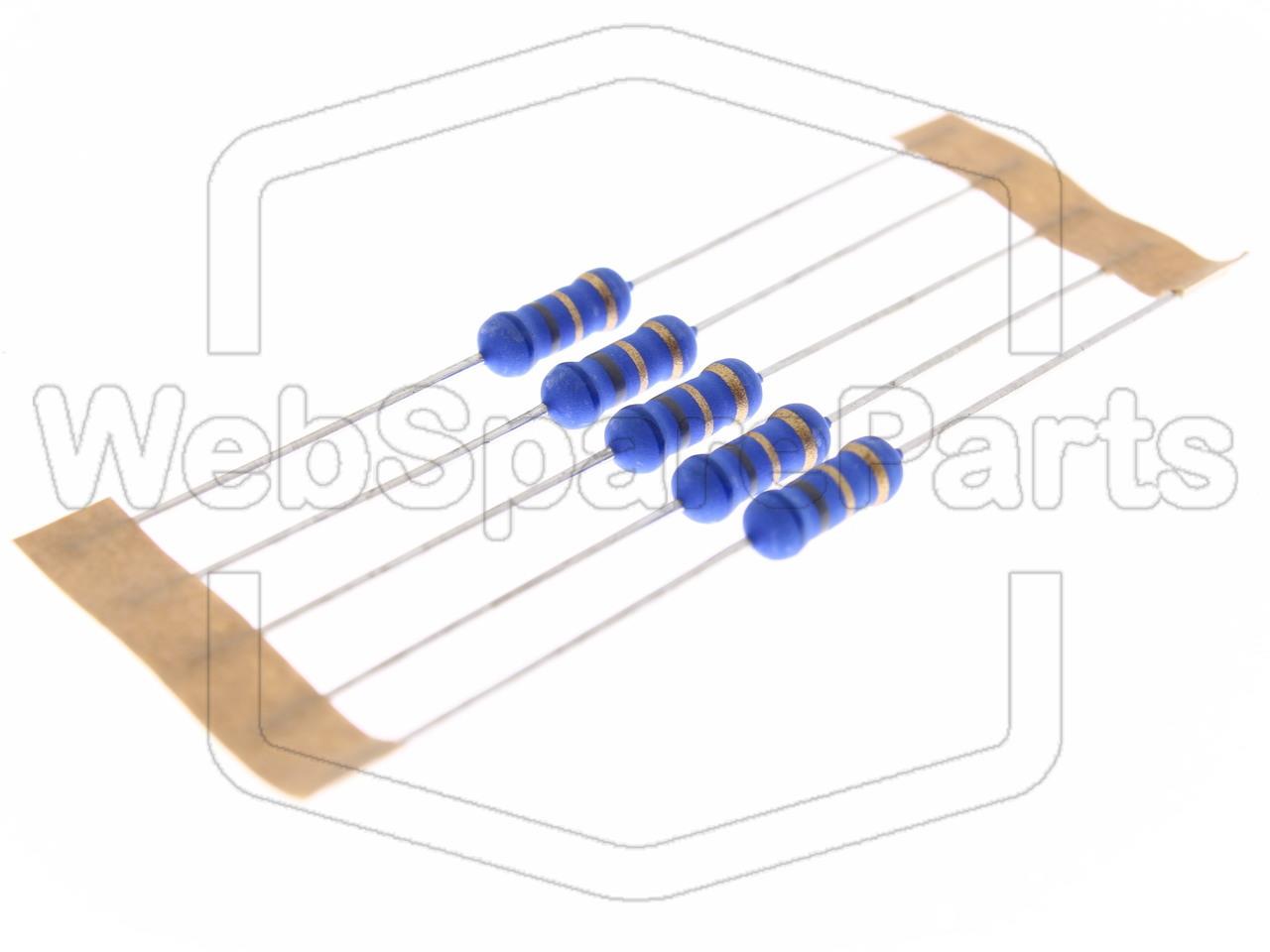 5x Metallic Film Resistance 6.8R 1W ±5% Ø4x10