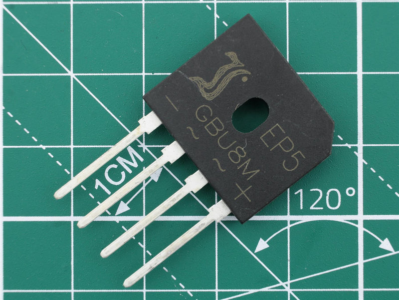 Rectifier bridge KBU8M / GBU8M 1000V 8A ( + ~ ~ - )