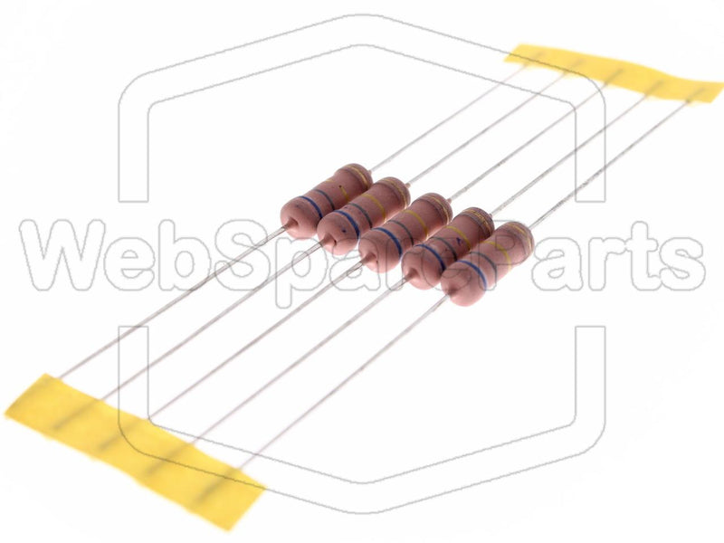 5x Metallic Film Resistance 680kR 2W ±5% Ø4.2x11mm