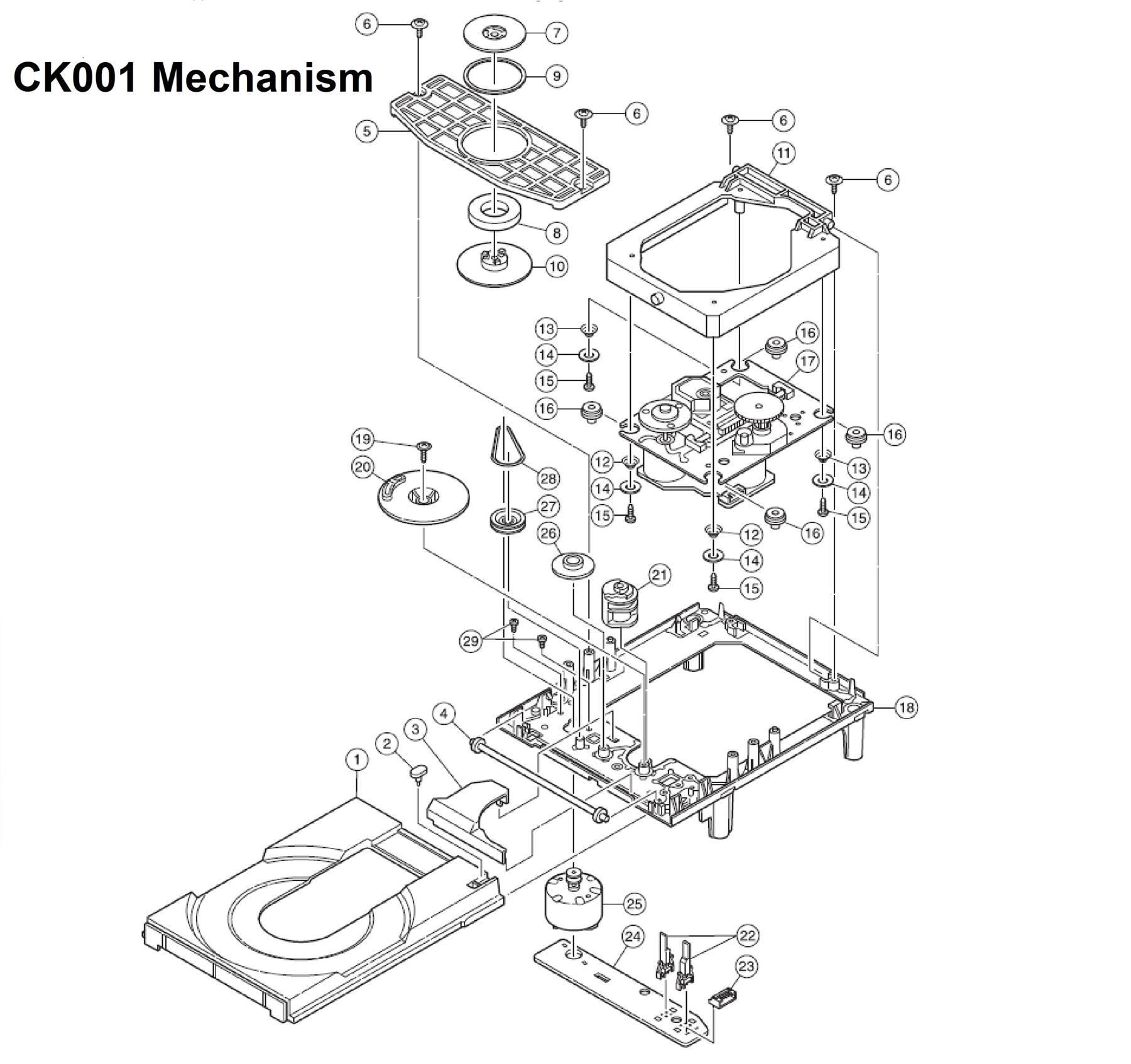 Washer for Aiwa XG-320 Mechanism Cd (Position 14)