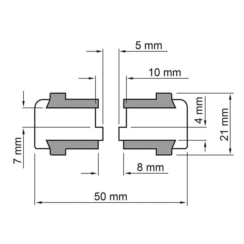 Dynavox aluminum feet for HiFi devices, set of 4, silver - WebSpareParts