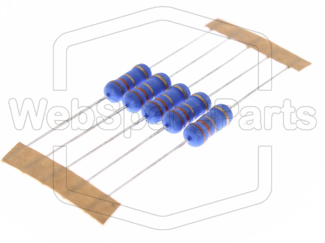 5x Metallic Film Resistance 3.3R 2W ±5% Ø5x12