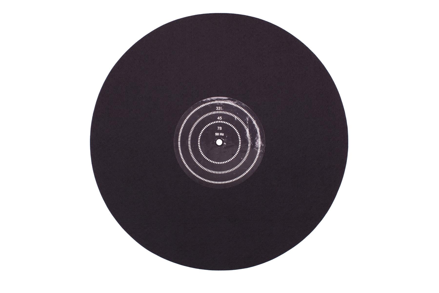 Analogis Mat Eight Felt Turntable Mat with Strobe Disc – Speed Control Slipmat [Black]