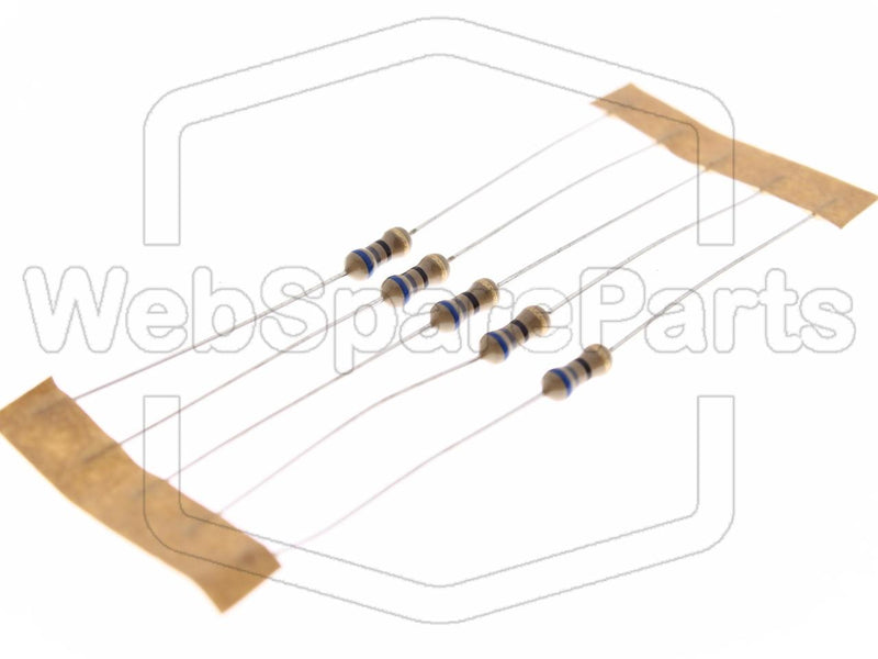 5x Resistencia de película de carbono 68R 0.25W ±5% Ø2.5x6.8mm