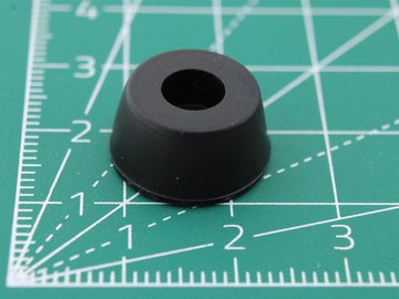 Picior rotund din cauciuc cu orificiu Ø3.0mm Base Ø16.0