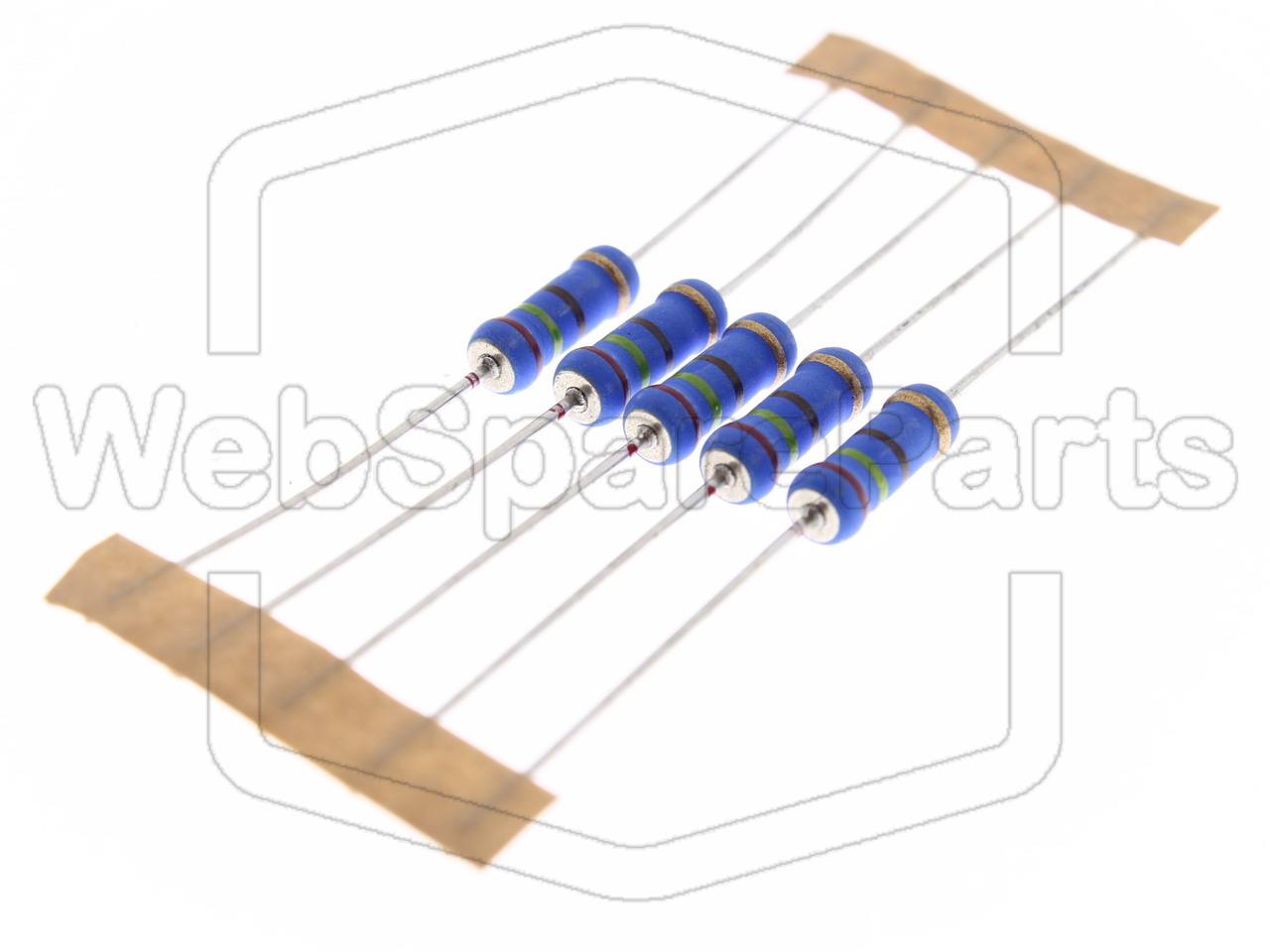 5x Metallic Film Resistance 240R 2W ±5% Ø4x11