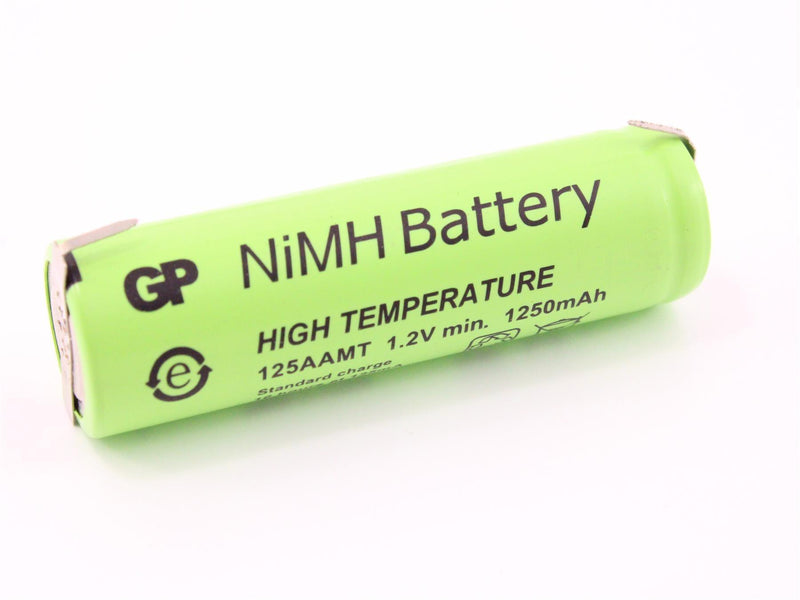 Ni-MH Battery With Pins 125AAMT 1.2V 1250mAh - WebSpareParts