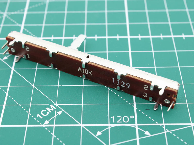Sliding potentiometer 10 KOhm 75x9mm - WebSpareParts